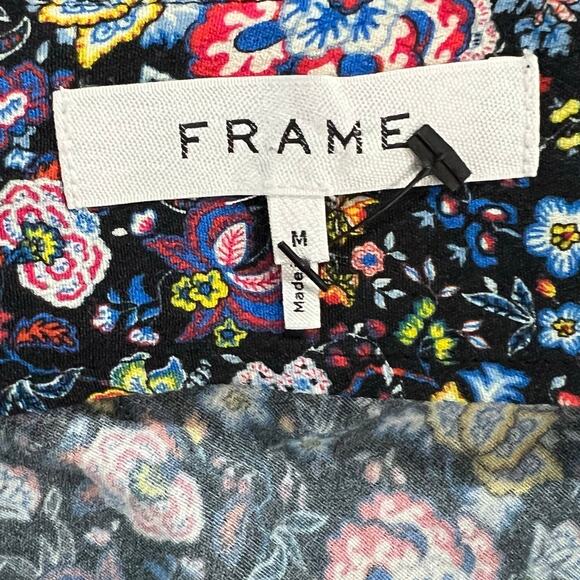 Frame One Shoulder Top Womens M Coastal Blue Multicolor Floral Boho Chic ASO - Picture 12 of 14